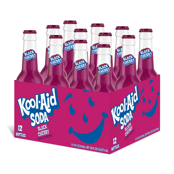 Kool Aid Black Cherry Soda 355ml - Pack of 12 - Stateside Distribution