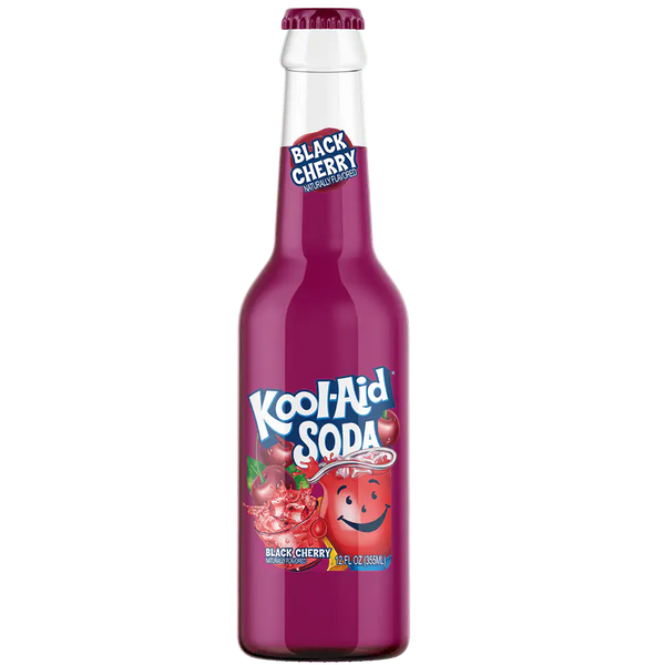Kool Aid Black Cherry Soda 355ml - Pack of 12 - Stateside Distribution