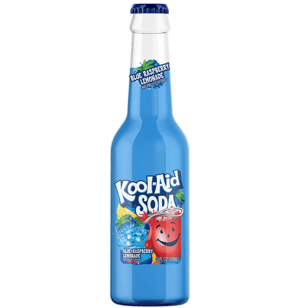 Kool Aid Blue Raspberry Lemonade Soda 355ml - Pack of 12 - Stateside Distribution
