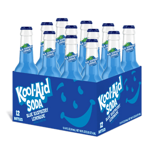 Kool Aid Blue Raspberry Lemonade Soda 355ml - Pack of 12 - Stateside Distribution