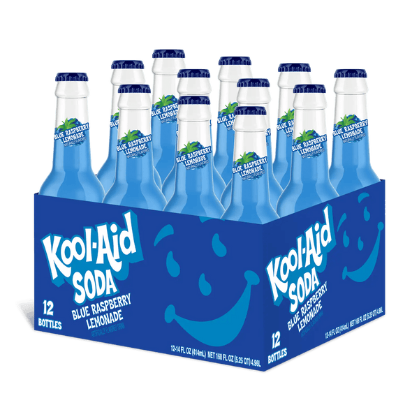 Kool Aid Blue Raspberry Lemonade Soda 355ml - Pack of 12 - Stateside Distribution