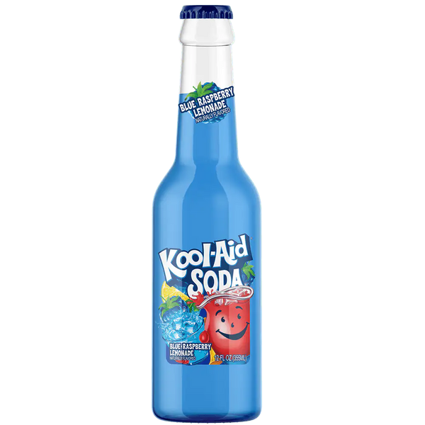 Kool Aid Blue Raspberry Lemonade Soda 355ml - Pack of 12 - Stateside Distribution