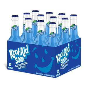 Kool Aid Blue Raspberry Lemonade Soda 355ml - Pack of 12 - Stateside Distribution