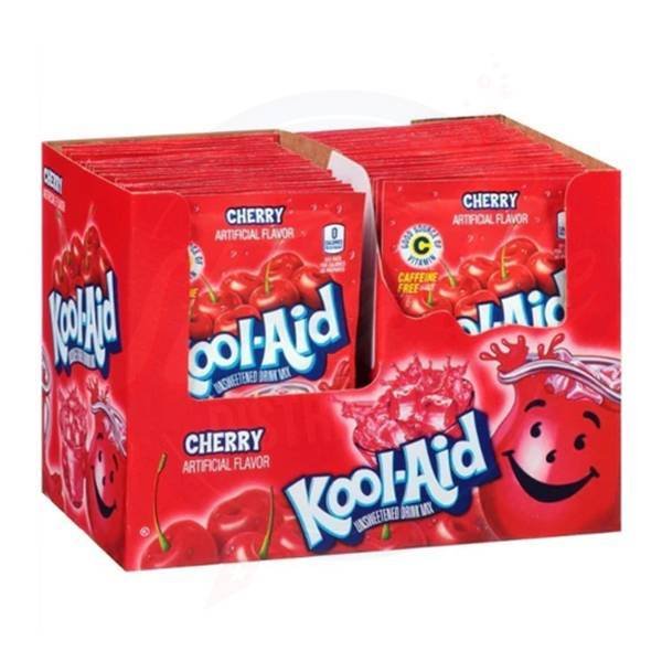 Kool - Aid Cherry Powder 0.13oz/3.6g - Pack of 48 - Stateside Distribution