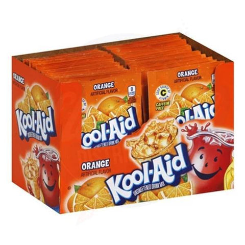 Kool - Aid Orange Powder 0.15oz/4.25g - Pack of 48 - Stateside Distribution