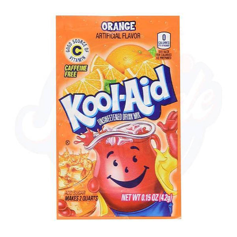 Kool - Aid Orange Powder 0.15oz/4.25g - Pack of 48 - Stateside Distribution