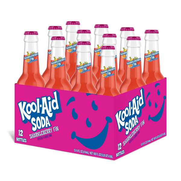 Kool Aid Sharkleberry Fin Soda 355ml - Pack of 12 - Stateside Distribution