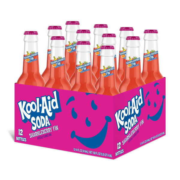 Kool Aid Sharkleberry Fin Soda 355ml - Pack of 12 - Stateside Distribution