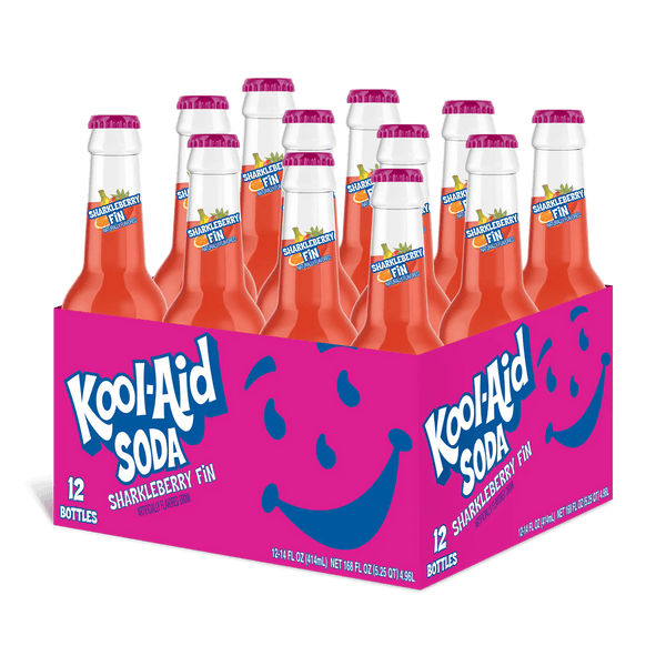 Kool Aid Sharkleberry Fin Soda 355ml - Pack of 12 - Stateside Distribution