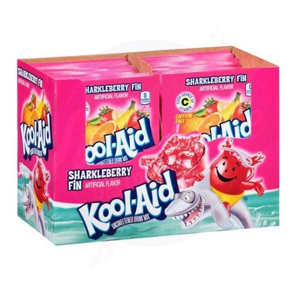 Kool - Aid Sharkleberry Powder 0.16oz/4.5g - Pack of 48 - Stateside Distribution