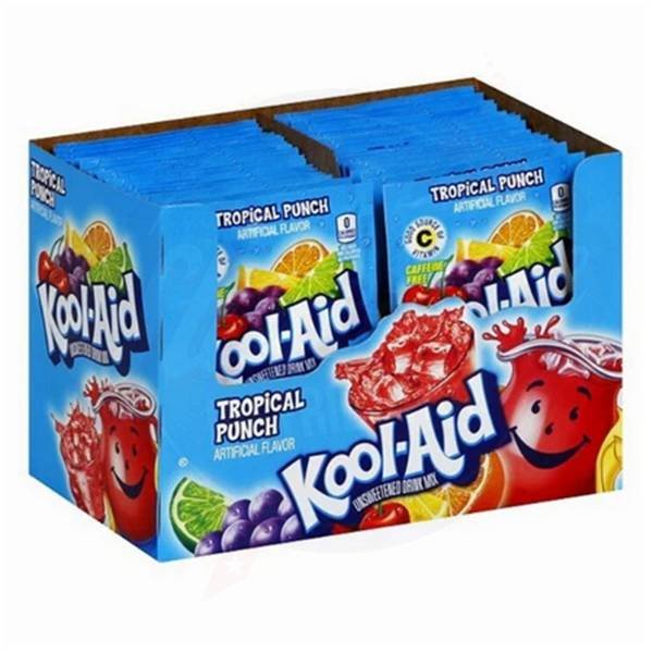 Kool - Aid Tropical Punch Powder 0.16oz/4.5g - Pack of 48 - Stateside Distribution