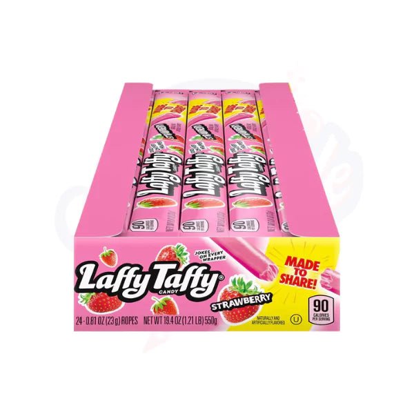 Laffy Taffy Strawberry Rope 0.81oz/22.9g - Pack of 24 - Stateside Distribution