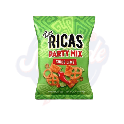 Las Ricas Chile Lime Party Mix Puffed Snack 1.75oz/49.6g - Pack of 6 - Stateside Distribution