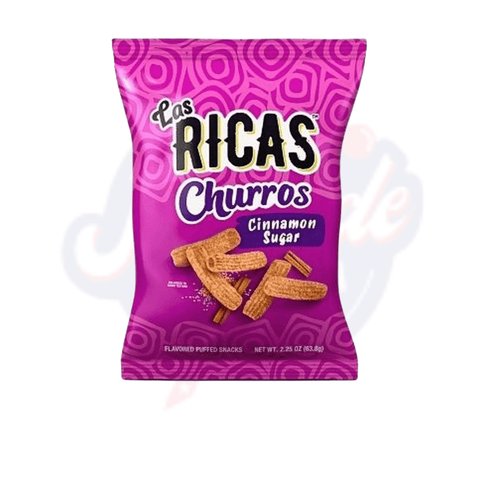 Las Ricas Cinnamon Sugar Churros 2.25oz/63.8g - Pack of 6 - Stateside Distribution