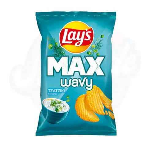 Lays Max Wavy Tzatziki 120g - Pack of 24 - Stateside Distribution