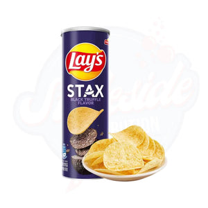Lays STAX Black Truffle Flavour 90g - Pack of 24 - Stateside Distribution