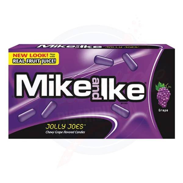 Mike and Ike Jolly Joes Grape 4.25oz/120g - Pack of 12 - Stateside Distribution