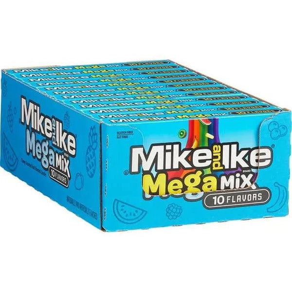 Mike and Ike Mega Mix 10 Flavours 5.0oz/120.4g - Pack of 12 - Stateside Distribution