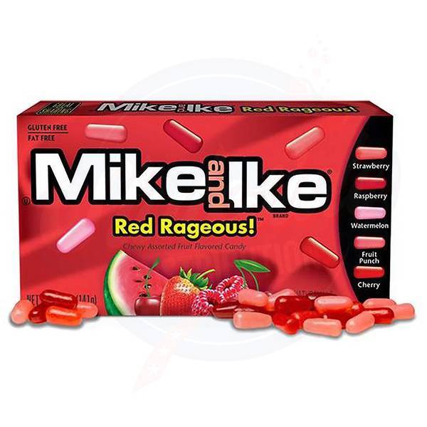 Mike and Ike Red Rageous 4.25oz/120.4g - Pack of 12 - Stateside Distribution