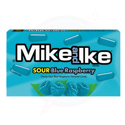 Mike and Ike Sour Blue Raspberry 4.25oz/120.4g - Pack of 12 - Stateside Distribution