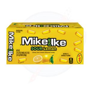Mike and Ike Sour Lemon 0.78oz/22g - Pack of 24 - Stateside Distribution