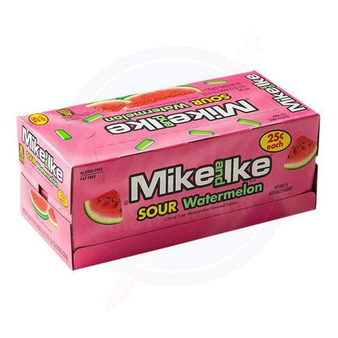 Mike and Ike Sour Watermelon Chewy Candy 0.78oz/22g - Pack of 24 - Stateside Distribution