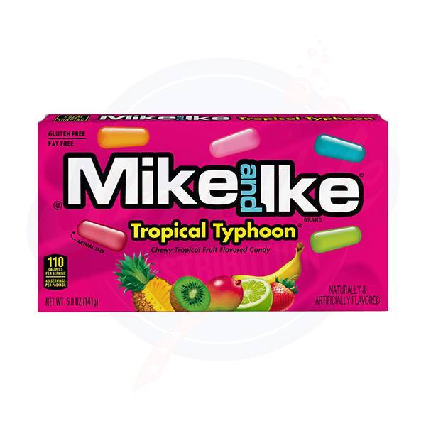 Mike and Ike Tropical Typhoon 4.25oz/120.4g - Pack of 12 - Stateside Distribution