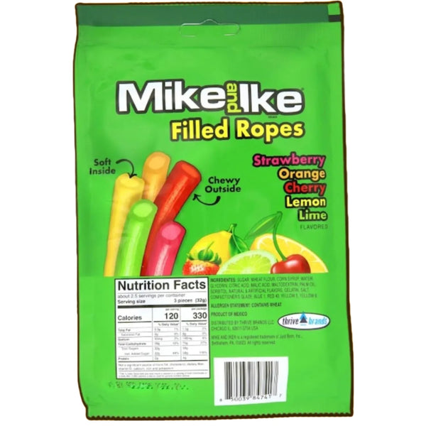 Mike & Ike Filled Licorice Ropes 3oz/85g - Pack of 12 - Stateside Distribution