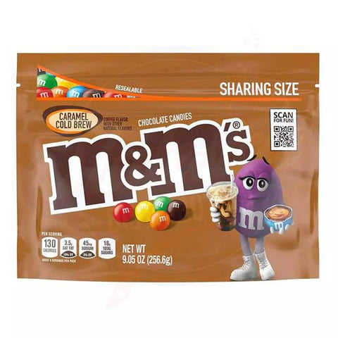 M&M's Caramel Cold Brew Stand Up Pouch 9.05 oz/256.5g - Pack of 8 - Stateside Distribution