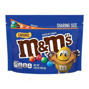 M&M's Caramel Stand Up Pouch 9.05oz/256.5g - Pack of 8 - Stateside Distribution