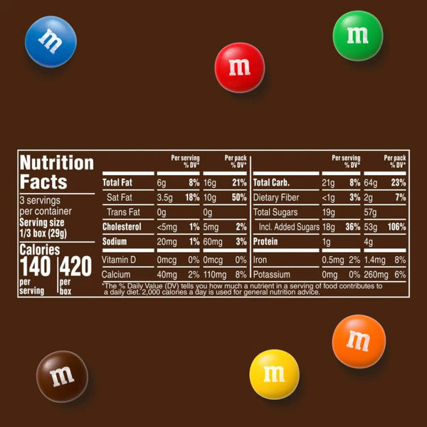 M&M'S Milk Chocolate Candy Theatre Box 3.1 oz/87.9g - Pack of 12 - Stateside Distribution