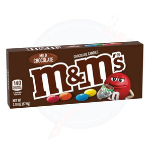 M&M'S Milk Chocolate Candy Theatre Box 3.1 oz/87.9g - Pack of 12 - Stateside Distribution