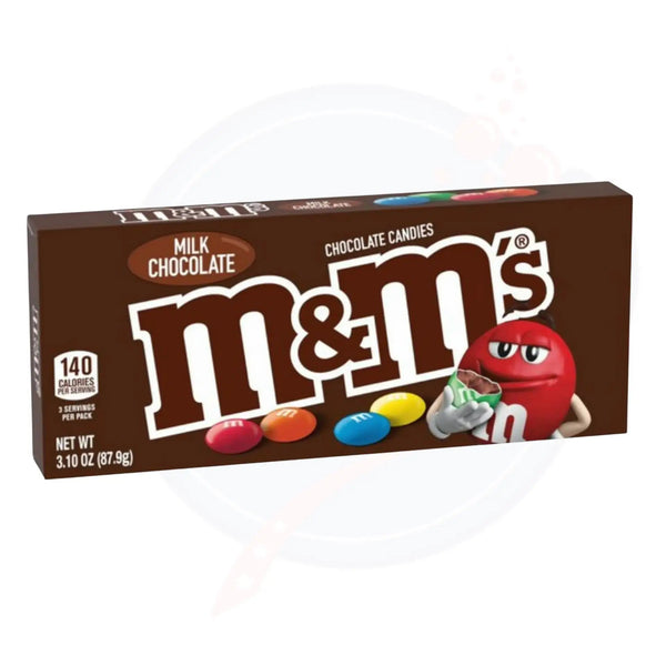 M&M'S Milk Chocolate Candy Theatre Box 3.1 oz/87.9g - Pack of 12 - Stateside Distribution