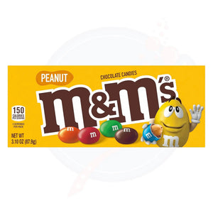 M&M'S Peanut Chocolate Candy Theatre Box 3.1 oz/87.9g - Pack of 12 - Stateside Distribution