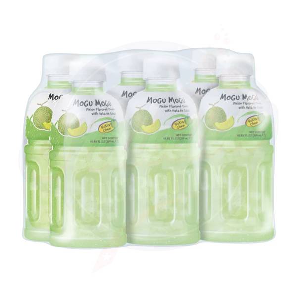Mogu Mogu Nata De Coco Drink Melon Flavour 10.8fl oz/320ml - Pack of 24 - Stateside Distribution