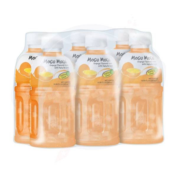 Mogu Mogu Nata De Coco Drink Orange Flavour 10.8fl oz/320ml - Pack of 24 - Stateside Distribution