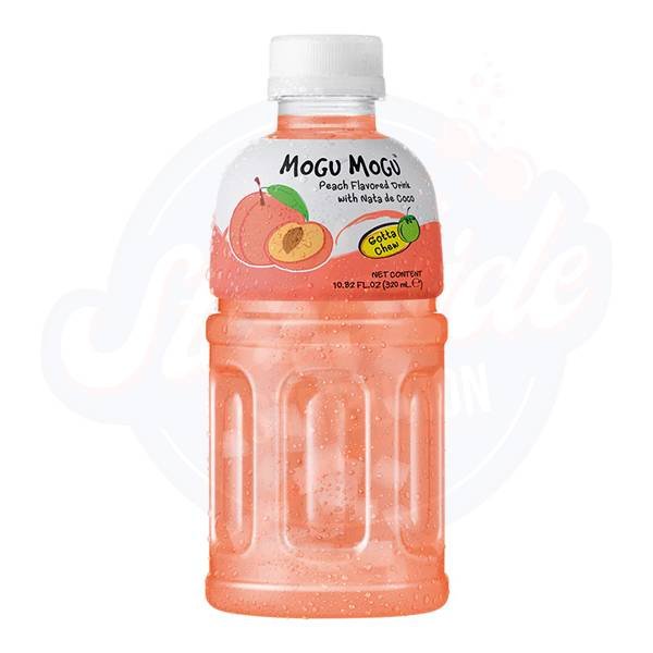 Mogu Mogu Nata De Coco Drink Peach Flavour 10.8fl oz/320ml - Pack of 24 - Stateside Distribution