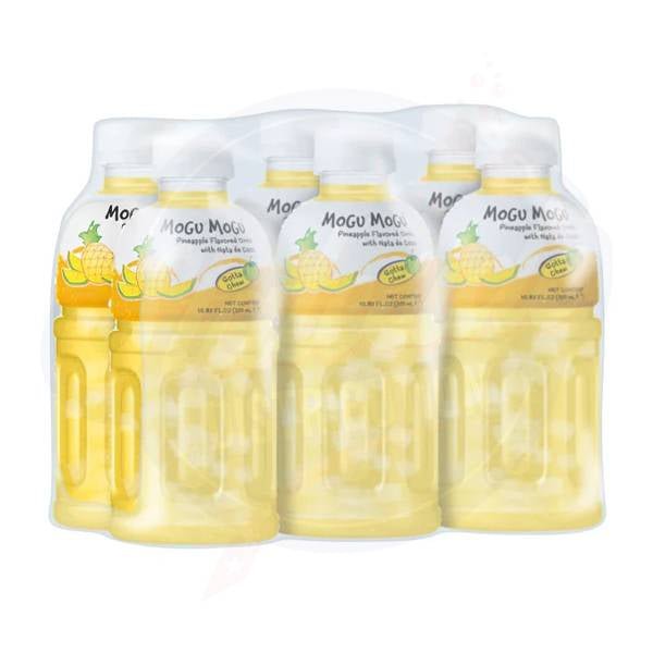 Mogu Mogu Nata De Coco Drink Pineapple Flavour 10.8fl oz/320ml - Pack of 24 - Stateside Distribution