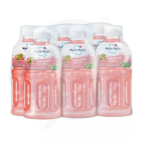 Mogu Mogu Nata De Coco Drink Pink Guava Flavour 10.8fl oz/320ml - Pack of 24 - Stateside Distribution