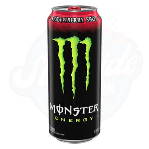 Monster Energy Strawberry Shot 16 fl oz/473ml - Pack of 24 - Stateside Distribution