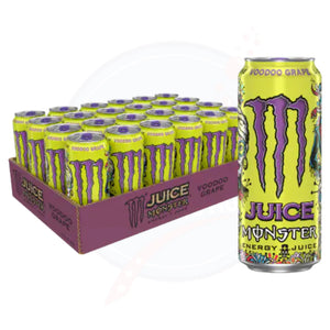 Monster Juice Vodoo Grape 16 fl oz/473ml - Pack of 24 - Stateside Distribution