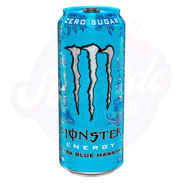 Monster Ultra Blue Hawaiian zero sugar 16fl oz/473ml - Pack of 24 - Stateside Distribution