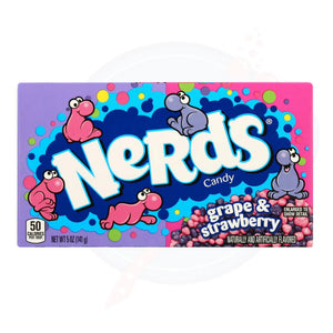 Nerds Grape & Strawberry Theatre Box 5oz/142g - Pack of 12 - Stateside Distribution
