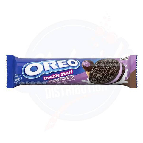 Oreo Double Stuff Berry Choc Top Biscuits 4.6oz/131g - Pack of 20 (BBD: 25/09/2024) - Stateside Distribution