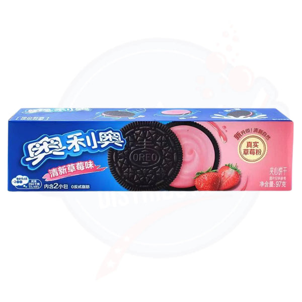 Oreo Sandwich Cookies Strawberry Flavour 97g - Pack of 24 - Stateside Distribution