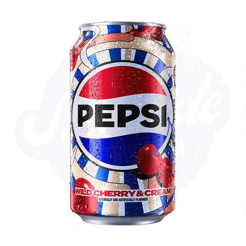 Pepsi Wild Cherry & Cream Soda 12 fl oz/ 355ml - Pack of 12 - Stateside Distribution