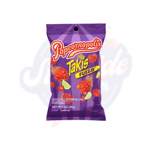 Popcornopolis Gourmet Takis Fuego Popcorn 1oz/28g - Pack of 30 - Stateside Distribution