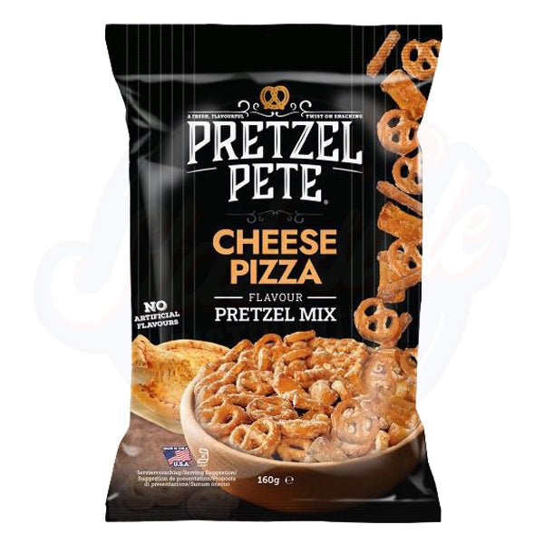Pretzel Pete Cheese Pizza Pretzel Mix 160g - Pack of 8 - Stateside Distribution
