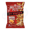 Pretzel Pete Smoky Bacon & Cheddar Pretzel Pieces 160g - Pack of 8 - Stateside Distribution