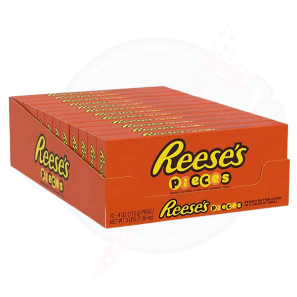 Reese's Pieces Theatre Box 4oz/113g - Pack of 12 - Stateside Distribution